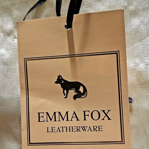 SATCHEL/CROSSBODY, EMMA FOX, LEATHER, BLACK NAVY BEIGE, HAS TOP HANDLE, REMOVABL - Picture 11 of 14